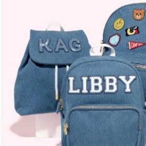 Stony clover new with tag in bag denim drawstring backpack